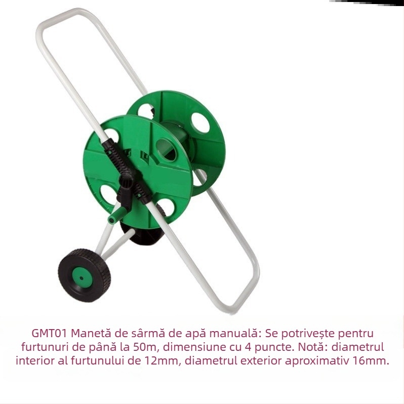 Tambur de înfășurare a furtunului de irigații, udare cu presiune înaltă pentru grădină, legume și acvariu