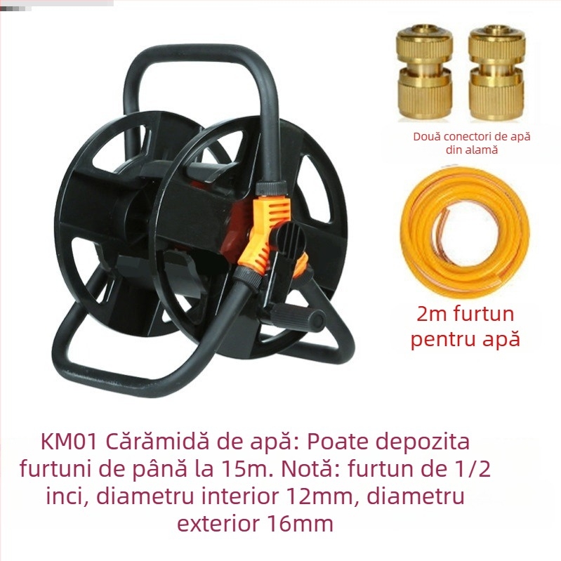 Tambur de înfășurare a furtunului de irigații, udare cu presiune înaltă pentru grădină, legume și acvariu