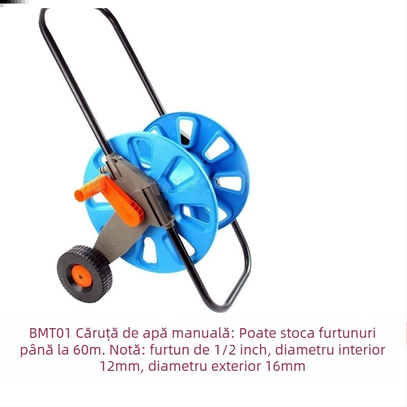 Tambur de înfășurare a furtunului de irigații, udare cu presiune înaltă pentru grădină, legume și acvariu