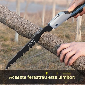 Fierăstrău de mână pliabil, cu lamă din oțel, pentru lemn — stil german de tragere