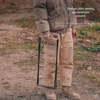 Stativ pliabil pentru gunoi pentru camping, cu suport pentru sacoșe de gunoi, 100% material plastic nou