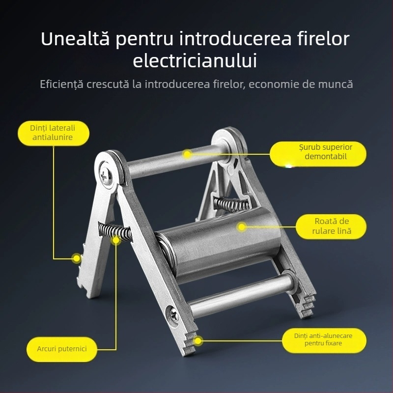 Instrument pentru ghidarea cablurilor în instalații electrice — rolă de tras cabluri cu un singur fir și accesories pentru priză în cutia de cablu