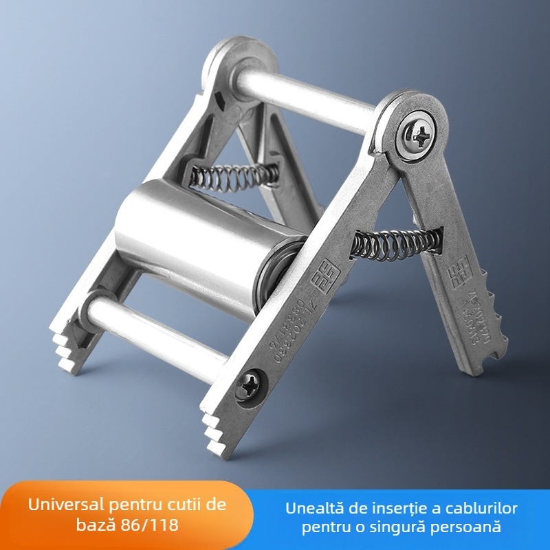 Instrument pentru ghidarea cablurilor în instalații electrice — rolă de tras cabluri cu un singur fir și accesories pentru priză în cutia de cablu