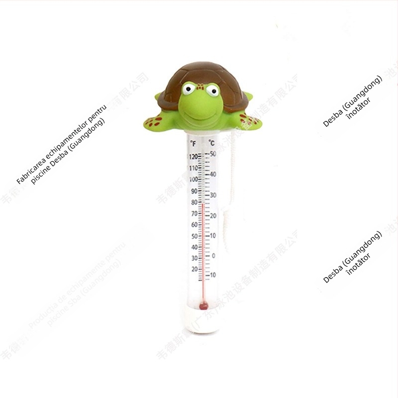 Termometru gonflabil pentru piscină, cu țestoasă desen animat, pentru uz casnic, corp din plastic, model YC-WDJ06, Clearspring/Cassin, Guangdong-origin, măsurarea temperaturii