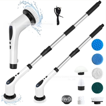 Mop electric pentru podea, manual, fără fir, afișaj LCD, avertizare vocală, nouă în una