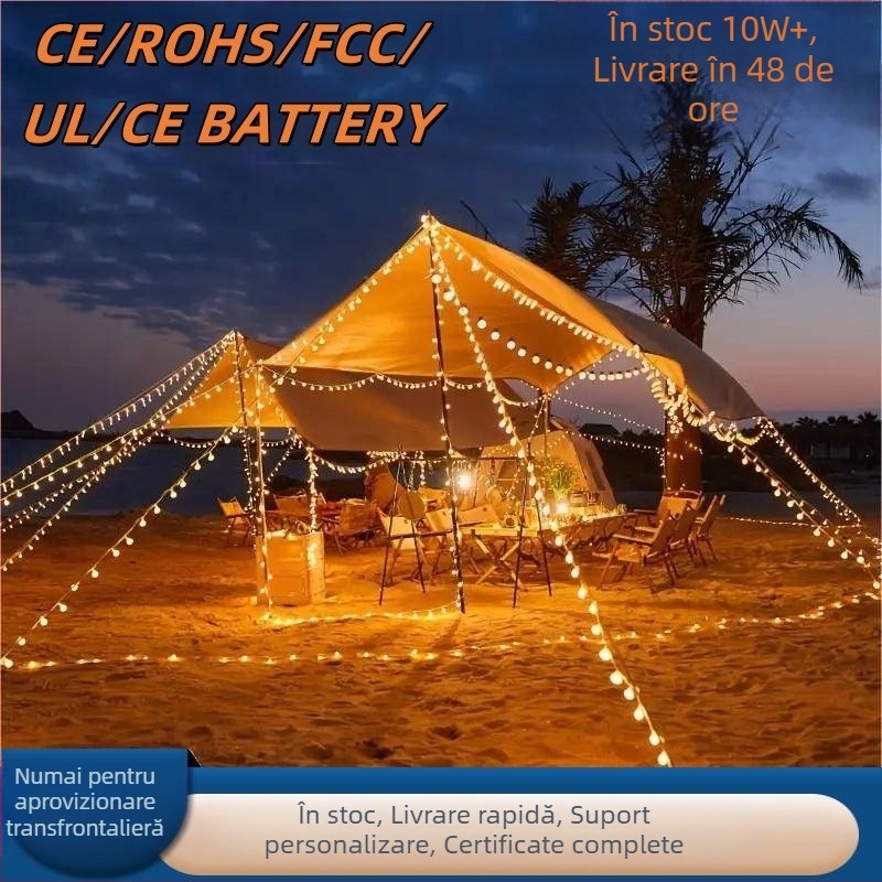 Șir LED solar pentru exterior, IP65, decor festiv Bubble Ball, 5000 lm, model LM0009