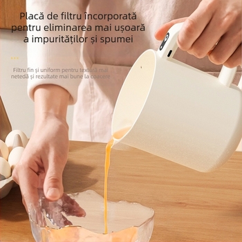 Mini mixer electric pentru ouă și mixer multifuncțional cu spălare și filtrare a orezului, 3.7V, 0.8W, 0.8Hz