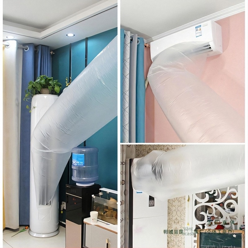 Conductă de transfer pentru aer condiționat, splitter 1-în-2, curea îngroșată, mișcare verticală; material Silk flower; cod produs F99tm78j987st; husă de praf/canapea/ac de aer