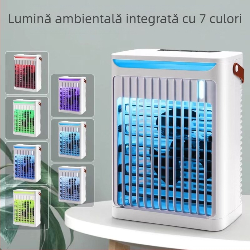 Ventilator portabil de răcire pentru bucătărie și baie (alimentare USB, 5V, 2W, 3 viteze, zgomot 36–45 dB)
