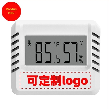 Dispozitiv electronic pentru măsurarea temperaturii și a umidității, ultra-subțire, afișaj digital interior, suport magnetic, alimentat cu baterie AAA; interval temperatură 20–70°C; umiditate 10–99% RH; rezoluție temperatură 0.1°C; rezoluție umiditate 1% R