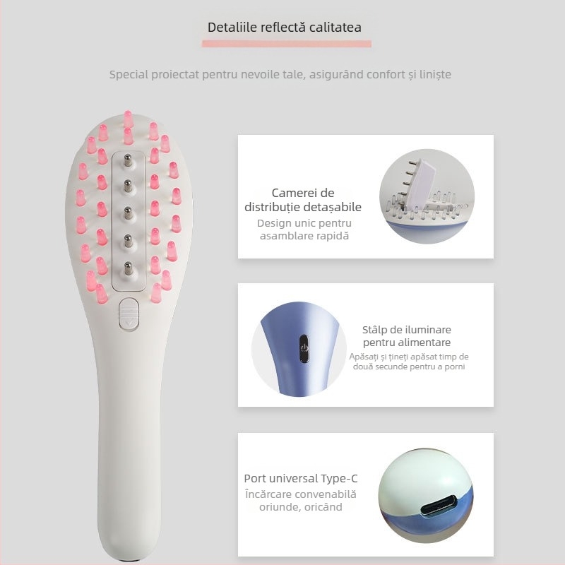 Songsheng KY103 masajor de scalp electric cu vibrații, alimentat pe baterie, treapta 1