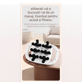 Masaj fascial cu 22 capete, motor cu peri, display LCD, 5+ viteze, baterie încorporată