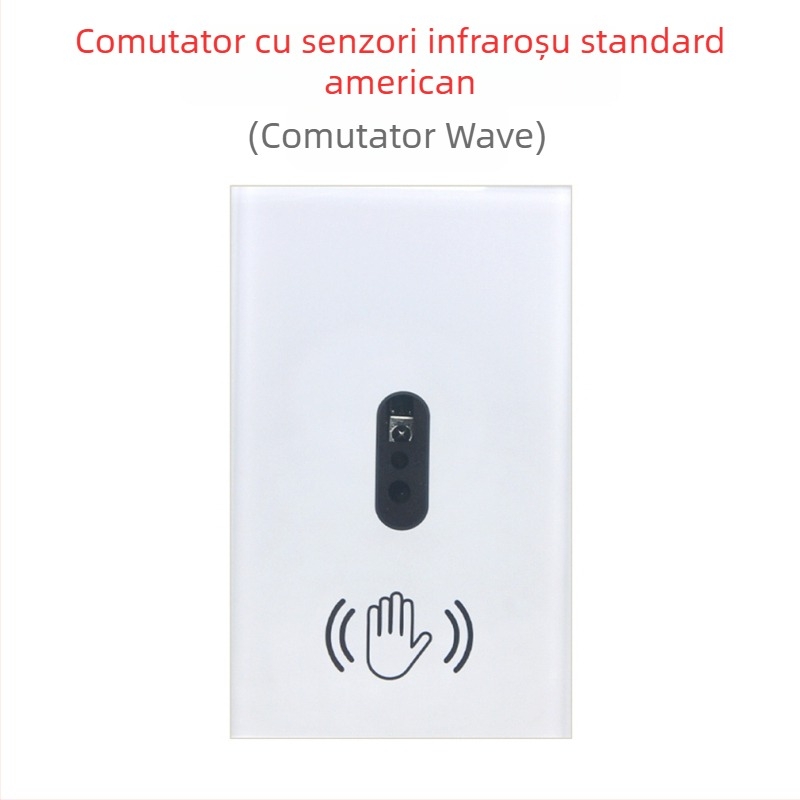 Comutator cu senzor infraroșu, control prin gesturi, pentru decor interior, 100–277V AC