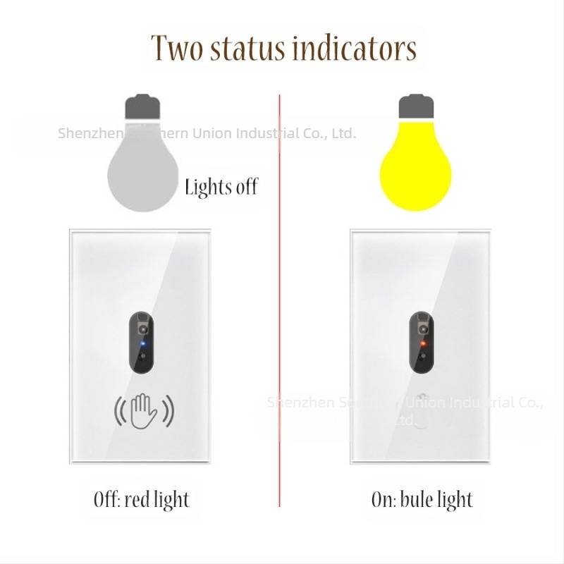 Comutator cu senzor infraroșu, control prin gesturi, pentru decor interior, 100–277V AC