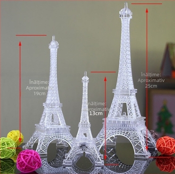 Lampă de noapte LED în formă de Turnul Eiffel – Jucărie din plastic pentru 7–12 luni, dezvoltare vizuală și motorie