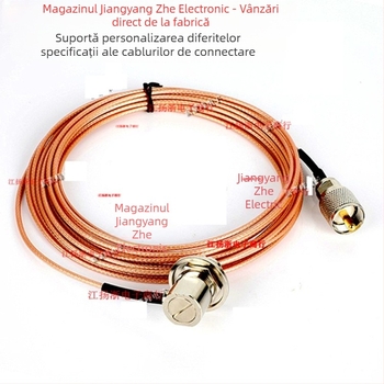 RG316 cablu coaxial de extindere pentru automobile, UHF, conectori SO239 femelă la PL259 masculin, contacte din cupru nichelat, pentru electronice auto