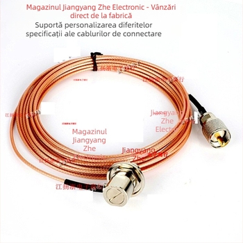 RG316 cablu coaxial de extindere pentru automobile, UHF, conectori SO239 femelă la PL259 masculin, contacte din cupru nichelat, pentru electronice auto
