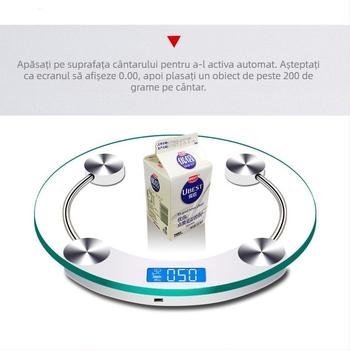 Cântar digital alimentat prin USB, capacitate 180 kg, design simplu