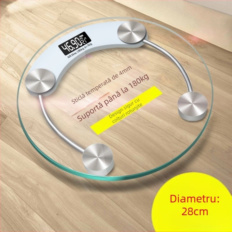 Cântar digital alimentat prin USB, capacitate 180 kg, design simplu