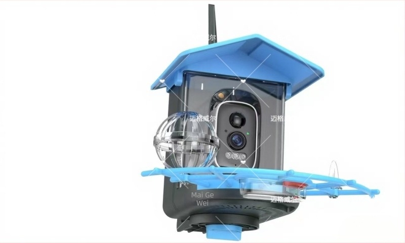 RH-WNQ11 Hrănitor inteligent vizual pentru păsări cu identificare AI, control prin aplicație, detașabil, 2,35 kg