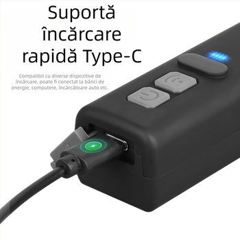 Frontala pentru exterior cu senzor – baterie 1500 mAh, putere 10 W, Bluetooth, rotație la 360°, rază 100-200 m