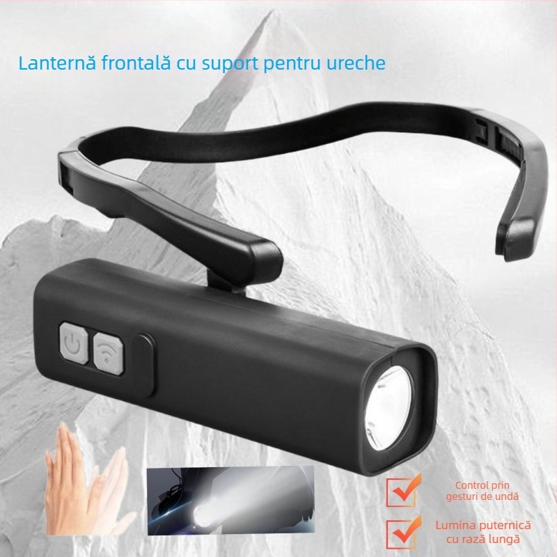 Frontala pentru exterior cu senzor – baterie 1500 mAh, putere 10 W, Bluetooth, rotație la 360°, rază 100-200 m