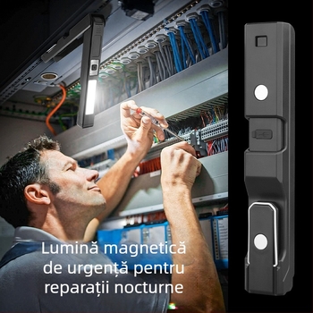 Lampă de lucru LED, Type-C cu riglă de măsurare, 10W, IP65, unghi de iluminare 360°