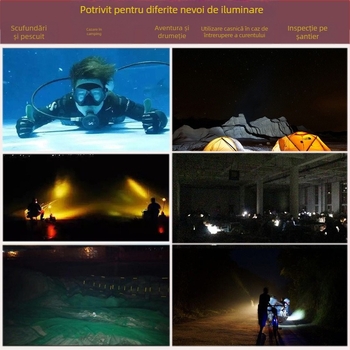 Fener de scufundare cu corp ABS, procesare personalizabilă, iluminare pentru scufundări