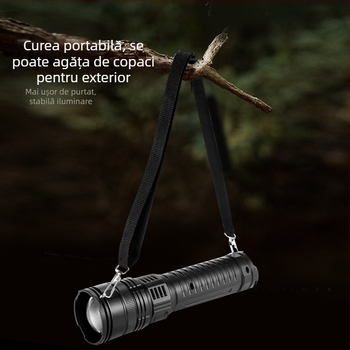 Focar LED pentru exterior: baterie 5400 mAh, 20W, rază peste 500 m, rotație de 360°, reîncărcabil cu funcția Power Bank