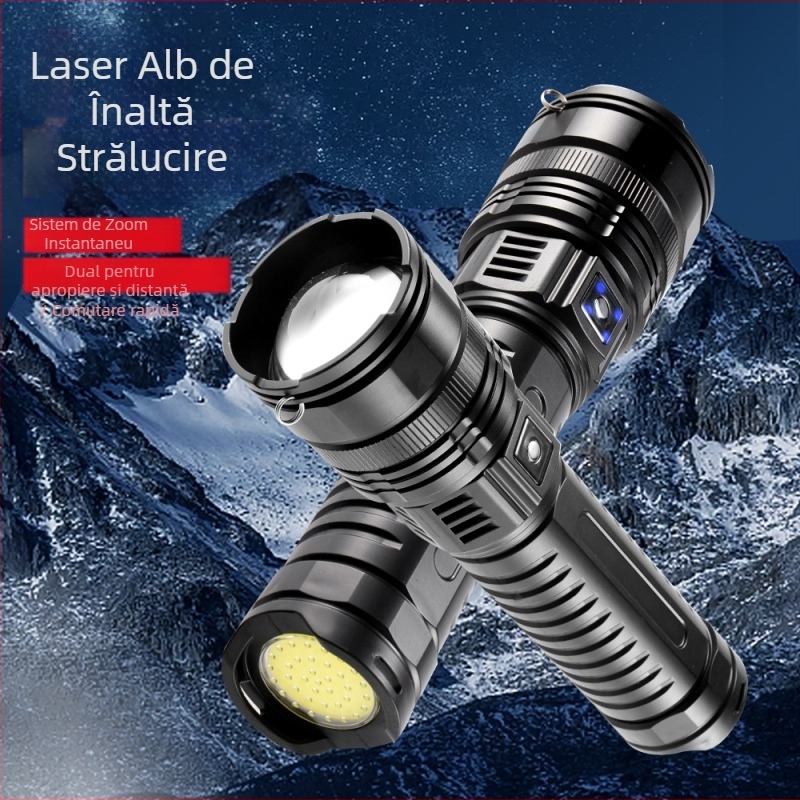 Focar LED pentru exterior: baterie 5400 mAh, 20W, rază peste 500 m, rotație de 360°, reîncărcabil cu funcția Power Bank