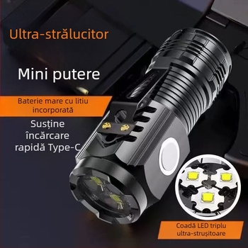 Lampă LED pentru șapcă, cu 3 LED-uri, rază lungă, 5W, compactă și multifuncțională