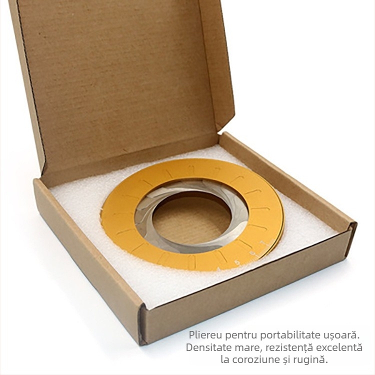 Riglă circulară din oțel inoxidabil 304, instrument reglabil pentru măsurare și desen cu scară