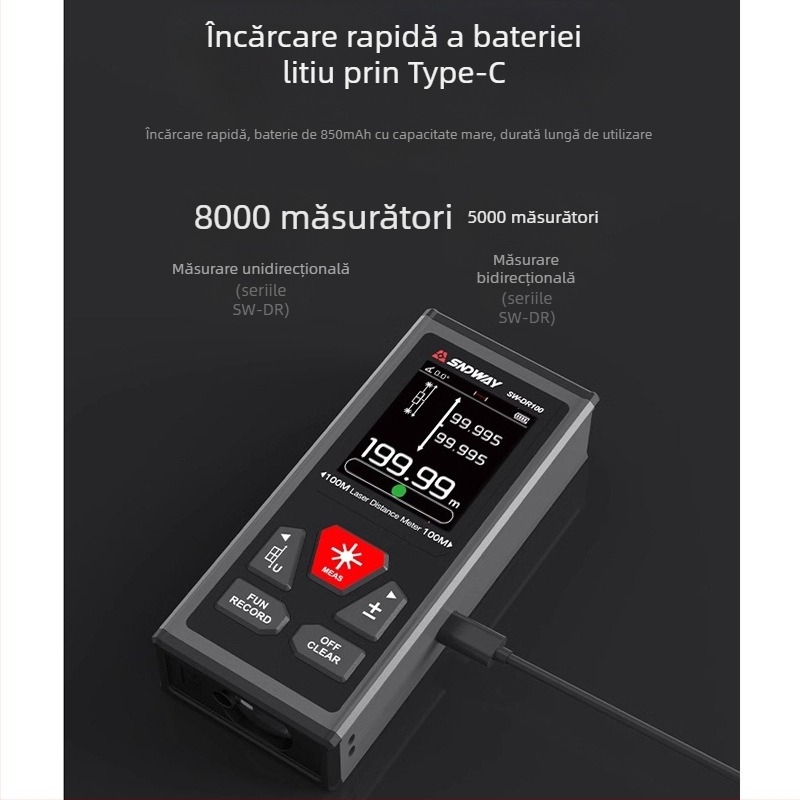 Distanțier laser bidirecțional SW-DR60/100 de la Deep Dawei – rază 60/100 m, distanțier cu laser, seria Rangefinder