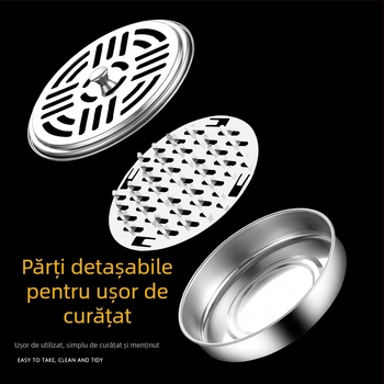 Cutie din oțel inoxidabil pentru spirale repelente țânțari, cu protecție împotriva vântului, reutilizabil, imprimare logo disponibil