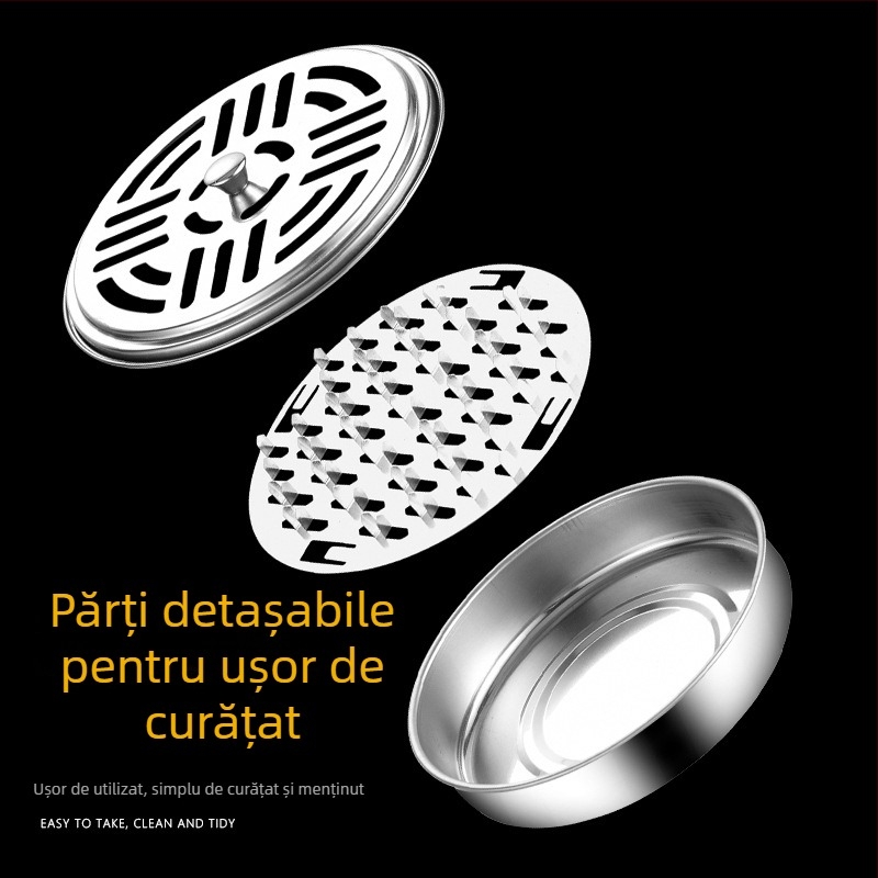Cutie din oțel inoxidabil pentru spirale repelente țânțari, cu protecție împotriva vântului, reutilizabil, imprimare logo disponibil