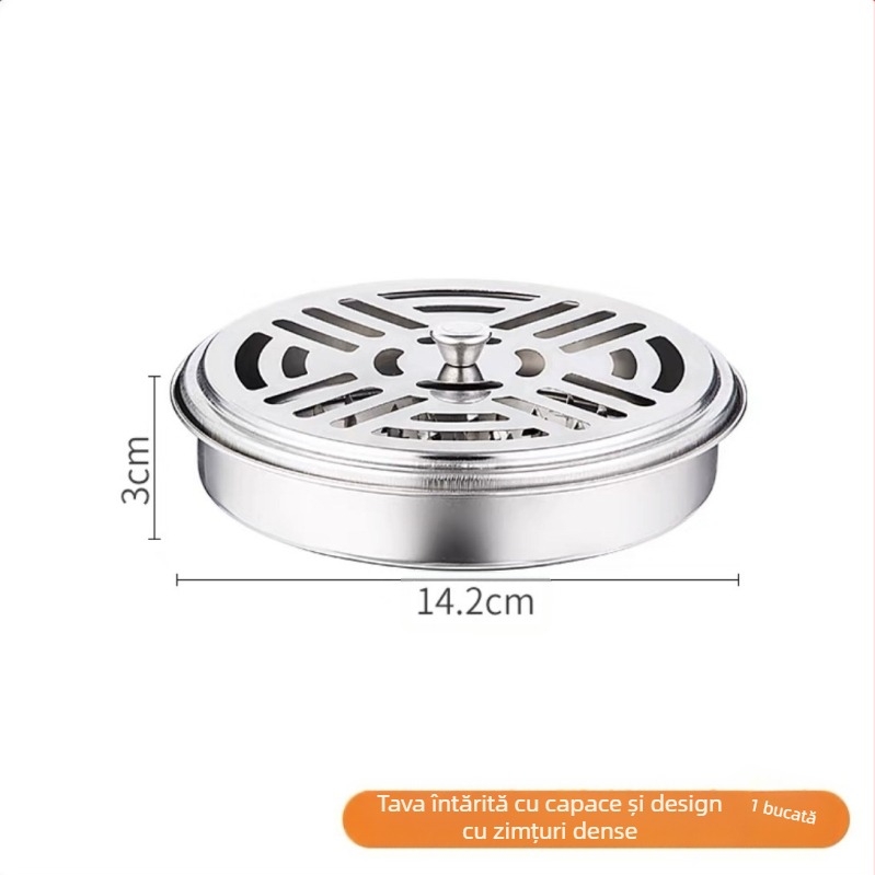 Cutie pentru țânțari din oțel inoxidabil cu capac, rezistentă la vânt, reutilizabilă, cu logo imprimat