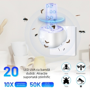 Lampa portabilă de uz casnic pentru omorârea țânțarilor cu șoc electric, reîncărcabilă, silențioasă — capcană pentru insecte