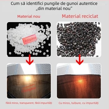 Sac de gunoi mare, gros, negru, 80 L, pentru hoteluri, întreținere, igienă și catering, utilizare comercială
