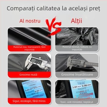 Sac de gunoi mare, gros, negru, 80 L, pentru hoteluri, întreținere, igienă și catering, utilizare comercială