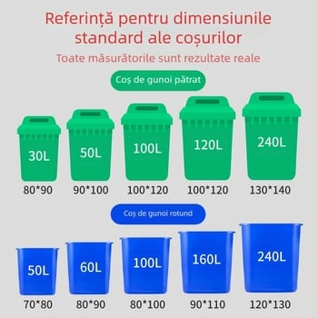 Sac de gunoi mare, gros, negru, 80 L, pentru hoteluri, întreținere, igienă și catering, utilizare comercială