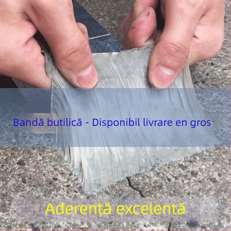 Bandă hidroizolatoare autoadezivă din cauciuc butilic pentru acoperișuri, stratificată, cu nucleu dreptunghiular, membrană PVC etanșantă.