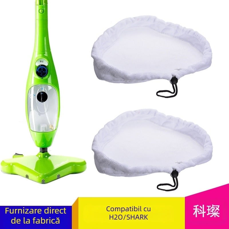 Padă mop cu abur compatibil Shark X5 H2O/H20 S302, microfibră reutilizabilă, model H2O Rag, curățarea podelei, uz casnic, 101–150 m²