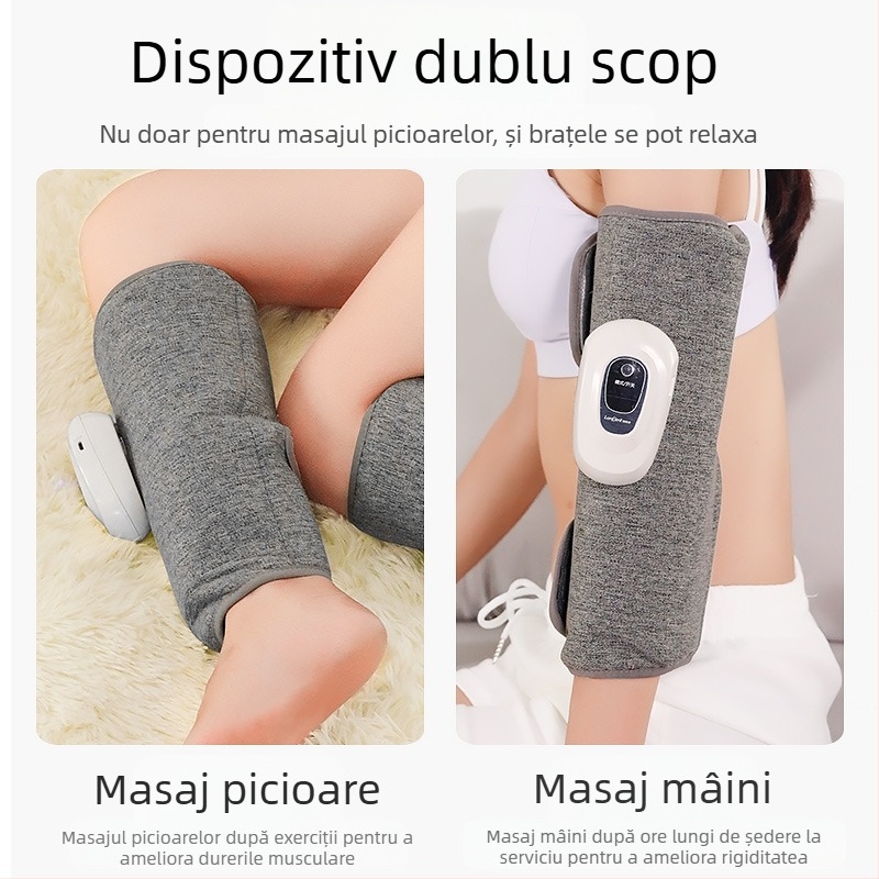 Masaj pentru picioare - masaj cu presiune de aer, masaj pneumatic pentru gambă, multifuncțional, model 9910, 3 trepte