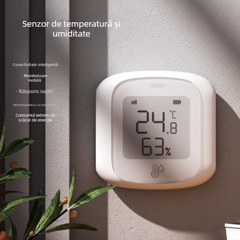 Senzor inteligent de temperatură și umiditate cu Zigbee 3.0, ecran, utilizare în interior, model Lktmzl02