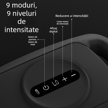 Masaj cu percuții cu 6 capete, motor cu perii, 5+ viteze, baterie încorporată 1200–2000 mAh, autonomie 3–6 ore