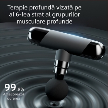 Dispozitiv de masaj fascia gun – Masajer cervical cu cap unic, vibrații, corp ABS, încărcare USB, pentru gât, talie, șold, umeri și brațe