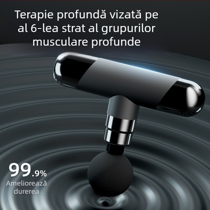 Dispozitiv de masaj fascia gun – Masajer cervical cu cap unic, vibrații, corp ABS, încărcare USB, pentru gât, talie, șold, umeri și brațe