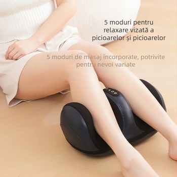 Masajor pentru picioare, design semiacoperit, funcționare automată, încălzire, masaj frământător, temporizator, baterie 2000mAh