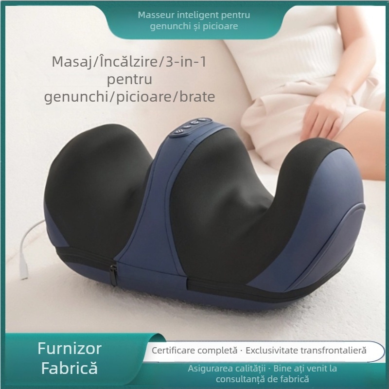 Masajor pentru picioare, design semiacoperit, funcționare automată, încălzire, masaj frământător, temporizator, baterie 2000mAh