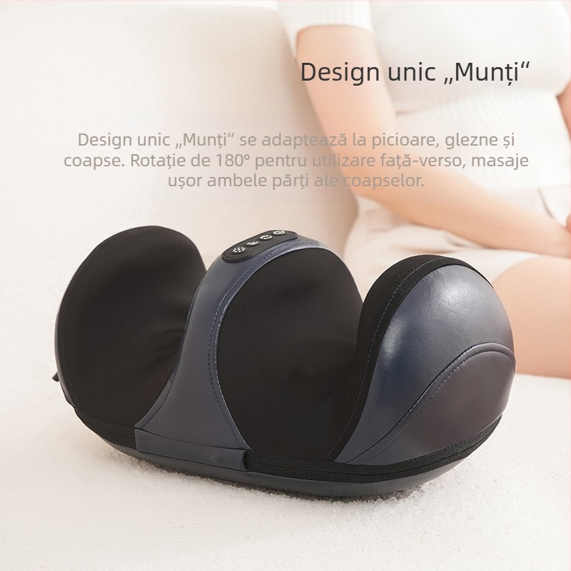 Masajor pentru picioare, design semiacoperit, funcționare automată, încălzire, masaj frământător, temporizator, baterie 2000mAh